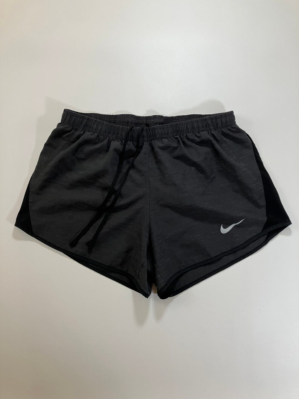 Nike Dri-FIT Women’s Small Running Shorts Gray Black Lined Athletic Workout